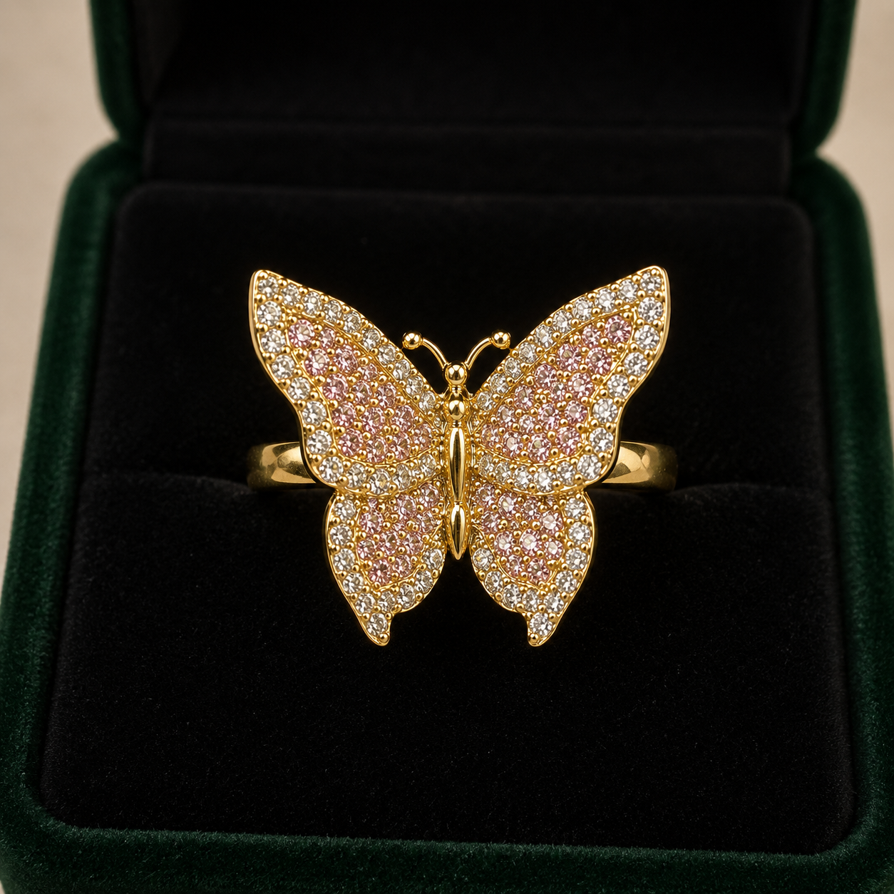 Blush Butterfly Ring