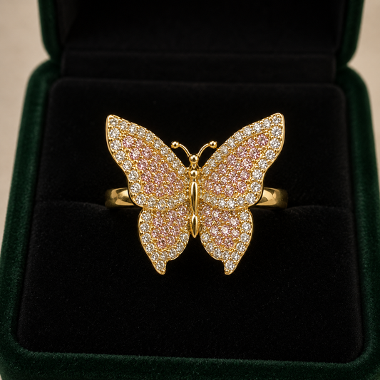 Blush Butterfly Ring
