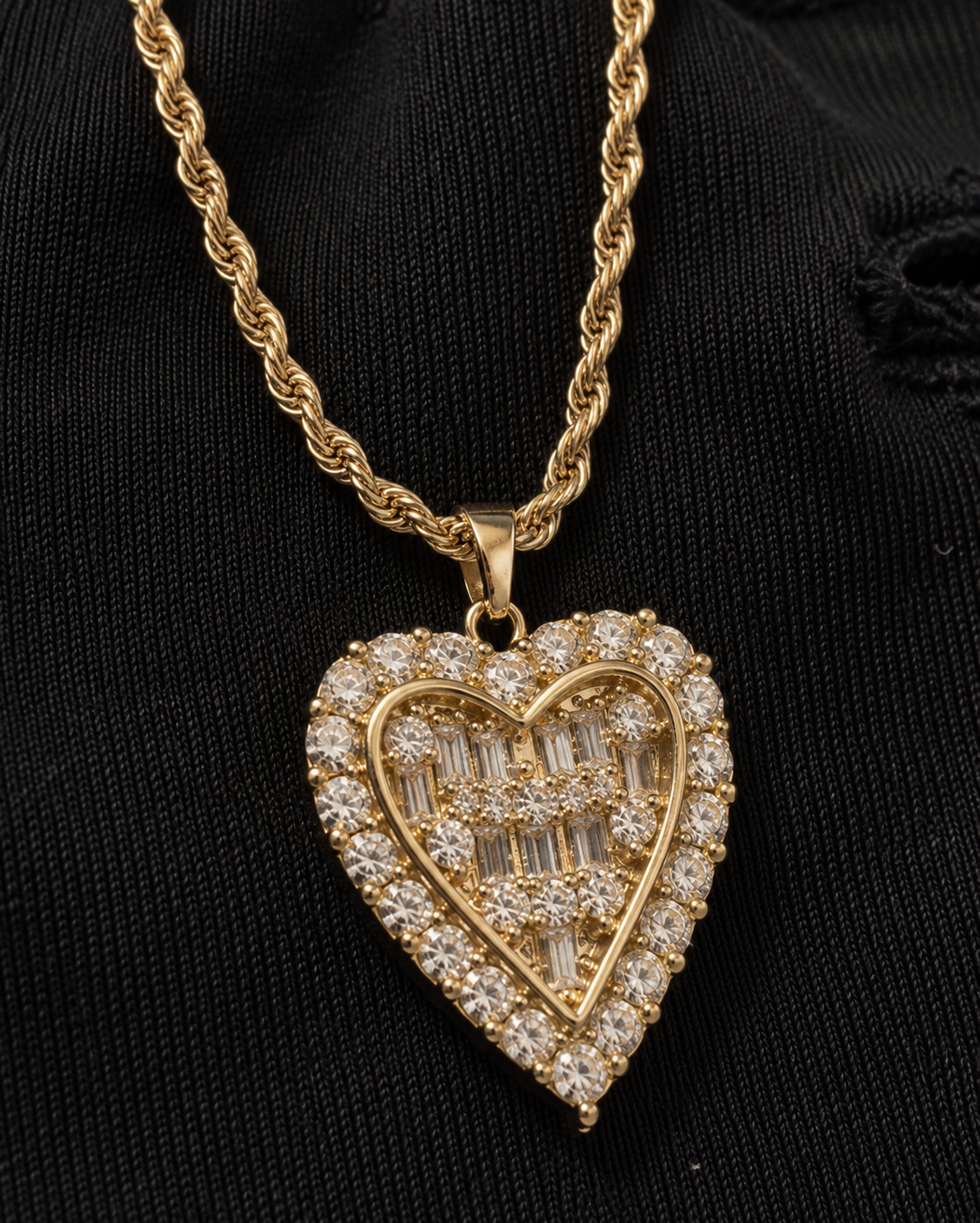 Baguette Heart Necklace