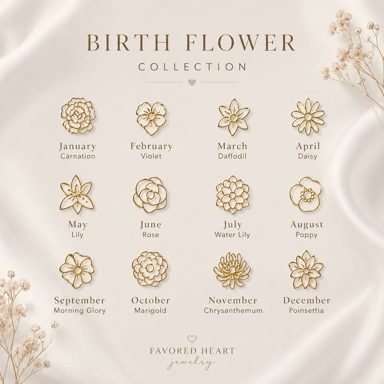 Flora Name Necklace