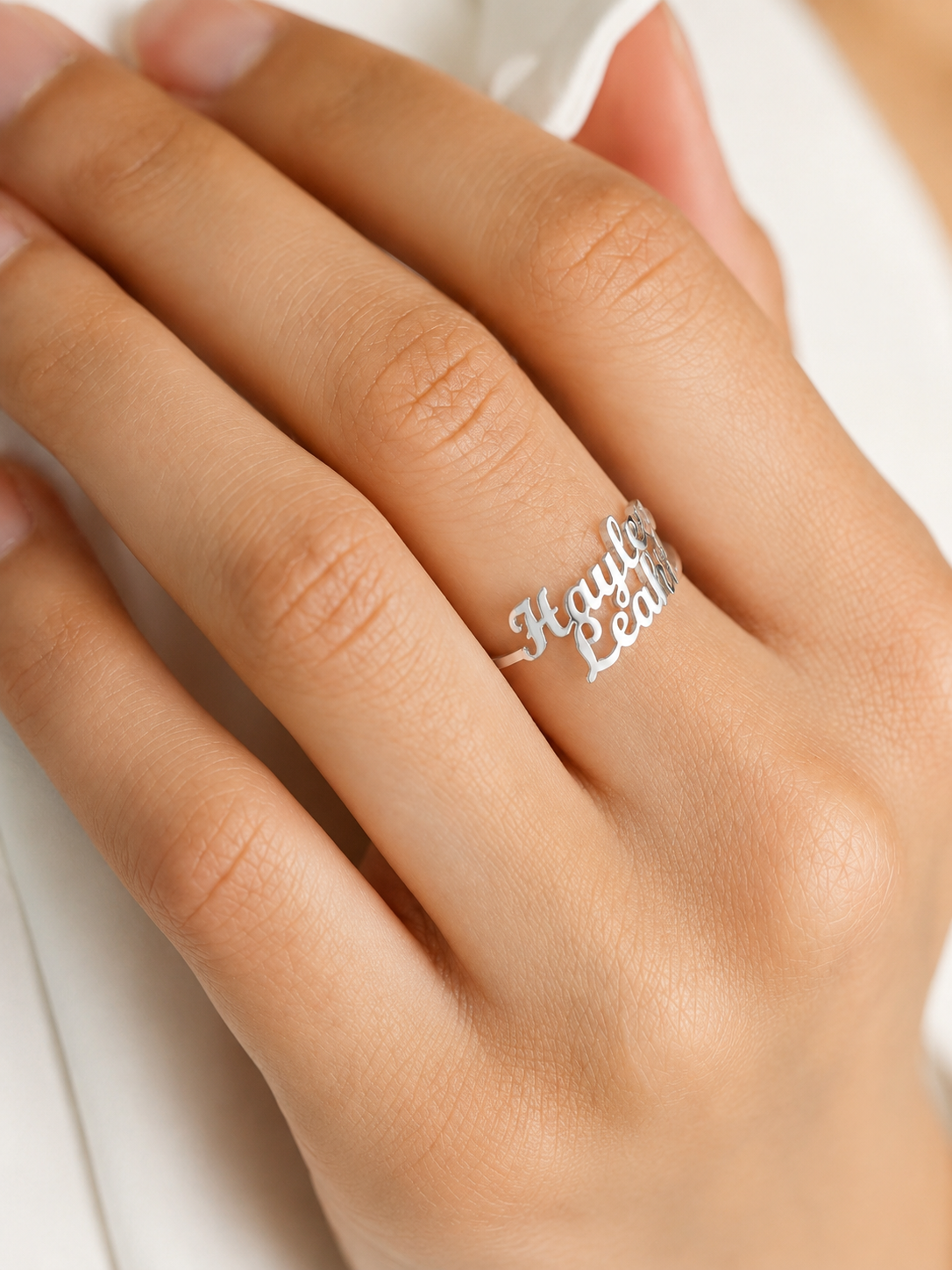 Whisper Script Name Ring