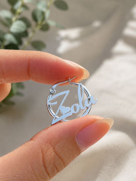 Mini Signature Hoop Earrings
